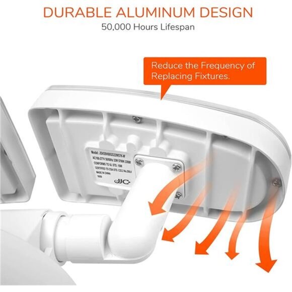 3700LM Flood Light, 32W LED Security Lights Outdoor, 2 Head Motion Design - Picture 2 of 5